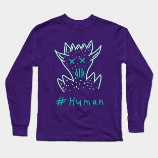 Human, Scary colourful alien, Versecism Art Long Sleeve T-Shirt